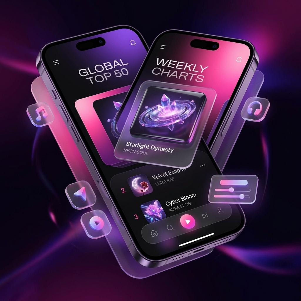 Music Rankings mockup